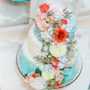 colorful wedding cake